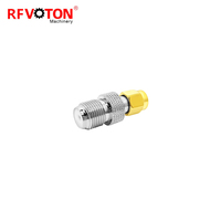 Precio de fábrica F Hembra Jack Tipo Hembra a SMA Macho Enchufe Macho RF Coaxial Cobre Latón Adaptador Coaxial Convertidor Conectores