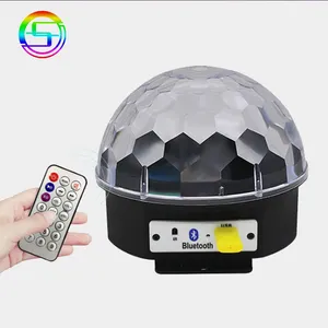 Shangcheng KTV LED Crystal Magic Ball 6*3w For Family And Friends Party With Mp3 Player Sound Crystal Magic Ball Light