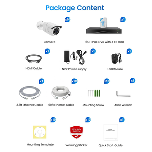 Système de caméra de sécurité PoE 4K <span class=keywords><strong>avec</strong></span> disque dur 4 To, 10 caméras PoE extérieures 8MP, comptage <span class=keywords><strong>des</strong></span> personnes, détection de personnes/véhicules - Product Image 6