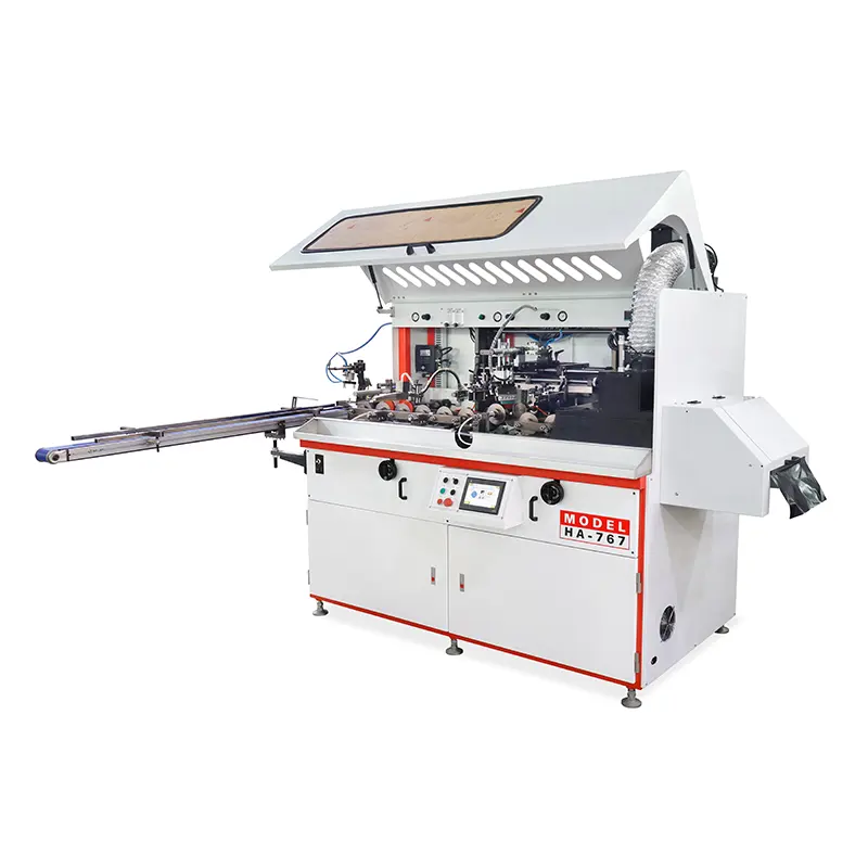 High Speed Automatic Single Color Silk Screen Printer Printing Machine With UV Curing System
