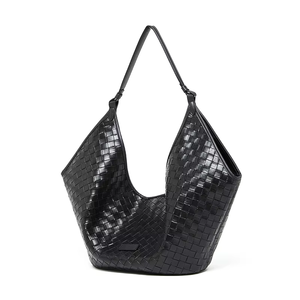 2026 New Luxury Women's Genuine Leather Basket Bags <b>Handbags</b> China Wholesale Weaving Grain Cowhide Women's Shoulder Bag - Product Image 2