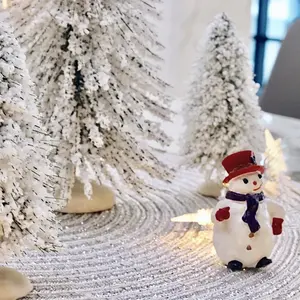 Mini cryptage neige <span class=keywords><strong>sapin</strong></span> petit arbre <span class=keywords><strong>de</strong></span> noël décorations <span class=keywords><strong>de</strong></span> noël pour le nouvel an fête <span class=keywords><strong>de</strong></span> noël maison Table ornements cadeaux - Product Image 3