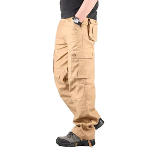 Nouveau Pantalon de Travail Décontracté Ample pour Homme 100% Coton Coupe Droite Anti-Boulochage Multi-Poches Protection du Travail Vente en Gros Legging Jogging - Product Image 1