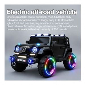 รถยนต์ไฟฟ้าสำหรับเด็ก Toysrunner MS-801 ขับเคลื่อน 4 ล้อ มอเตอร์คู่ 390 พร้อมไฟ LED ที่ล้อ แบตเตอรี่ 12V7Ah เครื่องเล่นเพลง MP3 รุ่น Wide - Product Image 5