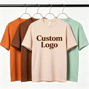 Camiseta de Hombre al por Mayor, Diseño Personalizado, 100% Algodón, Cuello Redondo Acanalado, Corte Regular, Logotipo Personalizado para Uso Casual - Product Image 1