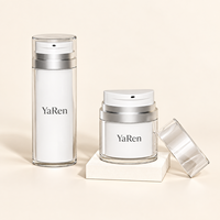 Pot à crème sans air 30g 50g, flacon pompe à lotion 50ml 100ml, ensemble d'emballages cosmétiques vides en plastique PS pour sérum et crème visage