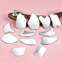 Alibaba garanti Gua Sha fabricants en gros de haute qualité en acier inoxydable grattage corps, visage et outils de massage des yeux peuvent être personnalisés B05