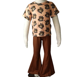 Ensemble Pyjama Fille en Soie Lactée Imprimée de Haute Qualité Bd2-2 : T-shirt à Manches Courtes et Pantalon Patte d'Éléphant – Vente en Gros - Product Image 5