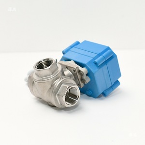 Válvula de bola de 3 vías de acero inoxidable con actuador eléctrico de rosca de 1/2 pulgada para control de agua - Product Image 3