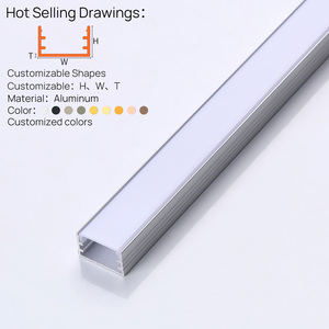 Decortrim tùy chỉnh nhà máy <span class=keywords><strong>Led</strong></span> nhôm hợp kim 6063 đùn hồ sơ dải - Product Image 4