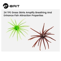 Lot de 2 leurres souples flottants en forme d'ormeau, type dés pelucheux, pour la pêche au bar à bouche large et à bouche petite (leurre réaliste en TPR)
