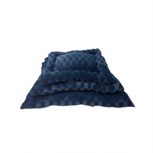 Ensemble de trois tapis pour animaux de compagnie en fourrure de lapin bleu foncé, de qualité supérieure - Product Image 2