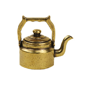 Bouilloire à thé en laiton de style ethnique, théière vintage en laiton, pot à eau fait main pour la cuisine, la salle à manger et la décoration de la maison - Product Image 3