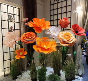 Hot Bán Nhân Tạo Khổng Lồ <span class=keywords><strong>Poppy</strong></span> Hoa Wedding Party Trang Trí Lớn EVA Hoa Handmade Ngoài Trời Không Thấm Nước Hoa - Product Image 5