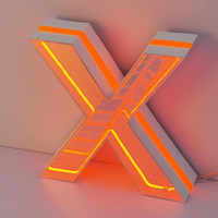 Enseigne en lettres avec logo miroir infini personnalisé 3d Led Logo Publicité extérieure Enseigne lumineuse avec lettres avec panneau lumineux Led