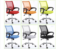 Chaise de bureau pivotante commerciale ergonomique à dossier croisé, base en acier inoxydable, dossier bas, hauteur réglable, design moderne