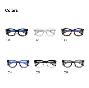 PF2120 Classique TR90 CP Temple Lunettes d'ordinateur pour hommes Lunettes optiques anti-lumière bleue personnalisées Lunettes noires à monture ronde transparente - Product Image 6