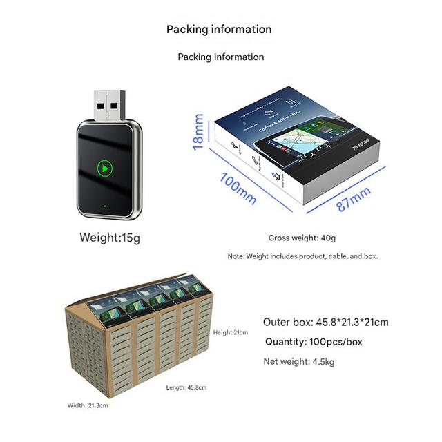 Plug and Play Wireless CarPlay Adapter for Cars 2026 Model Automatic Connection Wired to Wireless
