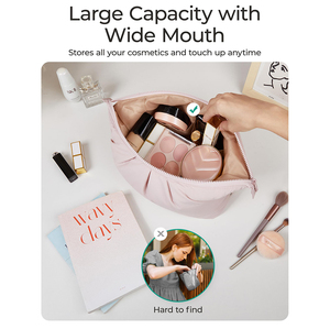 Portable Travel Cosmetic Storage <strong>Bag</strong> Foldable <strong>Fluffy</strong> Nylon Zipper Makeup Cosmetic <strong>Bag</strong> Direct Manufacturer - Product Image 3