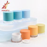 Pot en plastique le plus vendu de 15/20/30/50g avec joint et spatule pour cosmétiques, soins de la peau, crèmes visage/yeux et masques