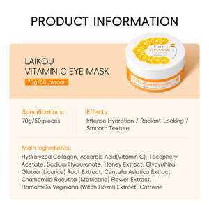 LAIKOU Masque Contour des Yeux Hydratation Intense Anti-Cernes Lissant Rides Raffermissant au Collagène et Vitamine C 50 unités - Product Image 3