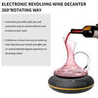 Aireador de Vino Eléctrico, Decantador de Botellas Reutilizable, Ecológico, Antideslizante, Rotación Automática, Estilo Americano, para Fiestas, Uso en el Hogar y la Cocina