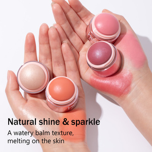 Fard à joues vegan mat et scintillant avec logo personnalisé, teinte pour le visage, crème de beauté, bâton de fard à joues, marque privée - Product Image 2
