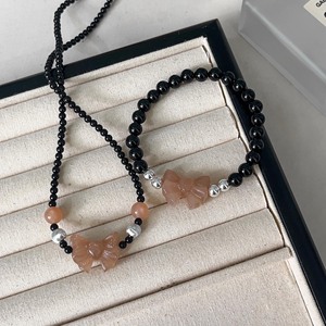 Collar de plata de ley S925 con lazo, cadena de clavícula con luz de luna naranja para mujer, regalo, joyería, accesorio de moda elegante - Product Image 4