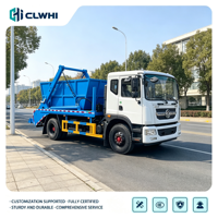 Camion à ordures Dongfeng 4*2 à bras oscillant EURO 3, camion compacteur de déchets, prix des camions à ordures, camion compacteur de déchets 210 CV