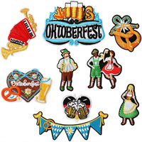 Écussons brodés personnalisés Oktoberfest en gros, thermocollants ou à coudre, badges appliqués pour festivals allemands, pour vestes, chapeaux, sacs, cadeaux