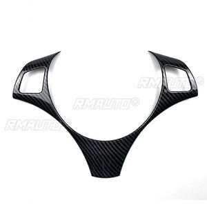Autocollants de garniture de volant de voiture aspect carbone pour BMW Série 3 E87 E90 2005 2006 2007 2008 2009 2010 2011 2012, style automobile - Product Image 1