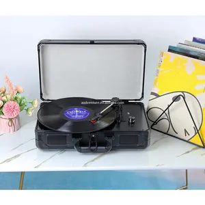 Hot selling video equipment vinyl record turntable player suitcase turntable record player