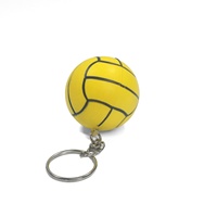 Porte-clés de volley-ball avec logo personnalisé, sérigraphié, balle anti-stress en mousse souple, lavable, en PU, couleur personnalisée, promotionnel, marque OEM