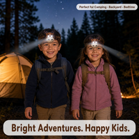 Lampe frontale LED légère pour enfants en forme de tête de renne, recharge rapide USB-C, 4 modes, pour camping, randonnée, lecture et utilisation en extérieur
