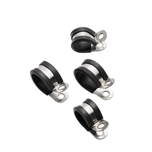Good Price <strong>Rubber</strong> Cable Clamp 316 304 Stainless Steel <strong>Hose</strong> Clamp with Adjustable Buckle Pipe Clip - Product Image 1