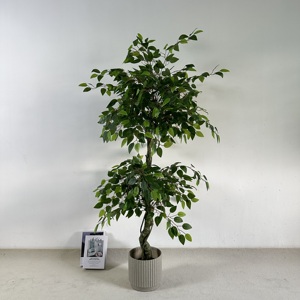 High Quality <b>Artificial</b> Tiered Ficus <b>Tree</b> Small Decorative <b>Tree</b> for Home Office Hotel - Product Image 2