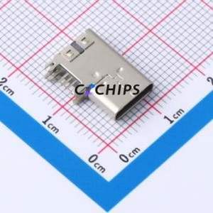 MC-710S-Z13 USB Connector Through hole Component (THT) Connector Type-C USB 3.1 Female Side Insert - Product Image 1