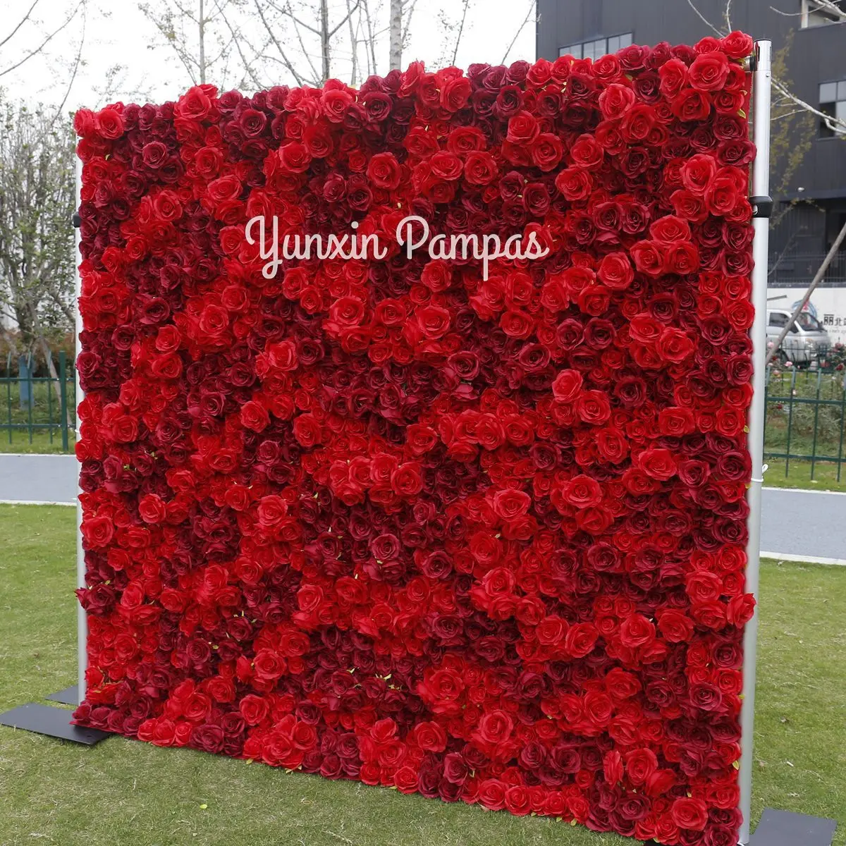 Factory Price Summer Simulation Flower Cloth Bottom Flower Art Wedding Stage Decoration Background Wall Forest Artificial Flower