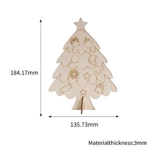 Unfinished Handcrafted <strong>Christmas</strong>-style Wooden Ornaments for <strong>Christmas</strong> White Base Graffiti Ornaments ForChristmas Tree <strong>Decoration</strong> - Product Image 6