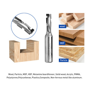 Dao phay kim cương đa tinh thể 12mm, dụng cụ cắt PCD, Z=1+1, dùng cho chế tác gỗ CNC, dao phay kim cương xoắn ốc PCD dùng cho chế tác CNC Nesting - Product Image 2