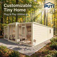 Maison conteneur préfabriquée en acier et panneaux sandwich, écologique, extensible, personnalisable, avec stabilité accrue