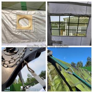 เต็นท์ฤดูร้อนขนาดใหญ่แบบกำหนดเองใหม่ หนึ่งห้องนอน เคลื่อนย้ายได้ กันน้ำ สีเขียวขี้ม้า สำหรับ 40 คน ใช้เป็นที่พักฐานบัญชาการ - Product Image 4