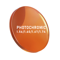 Lentille Progressive Opcial 1.56 SF Semi-finie en Deux Pièces, Résine Transparente Optique UV400 Grise CR39 HMC Style 70/65MM Enveloppe