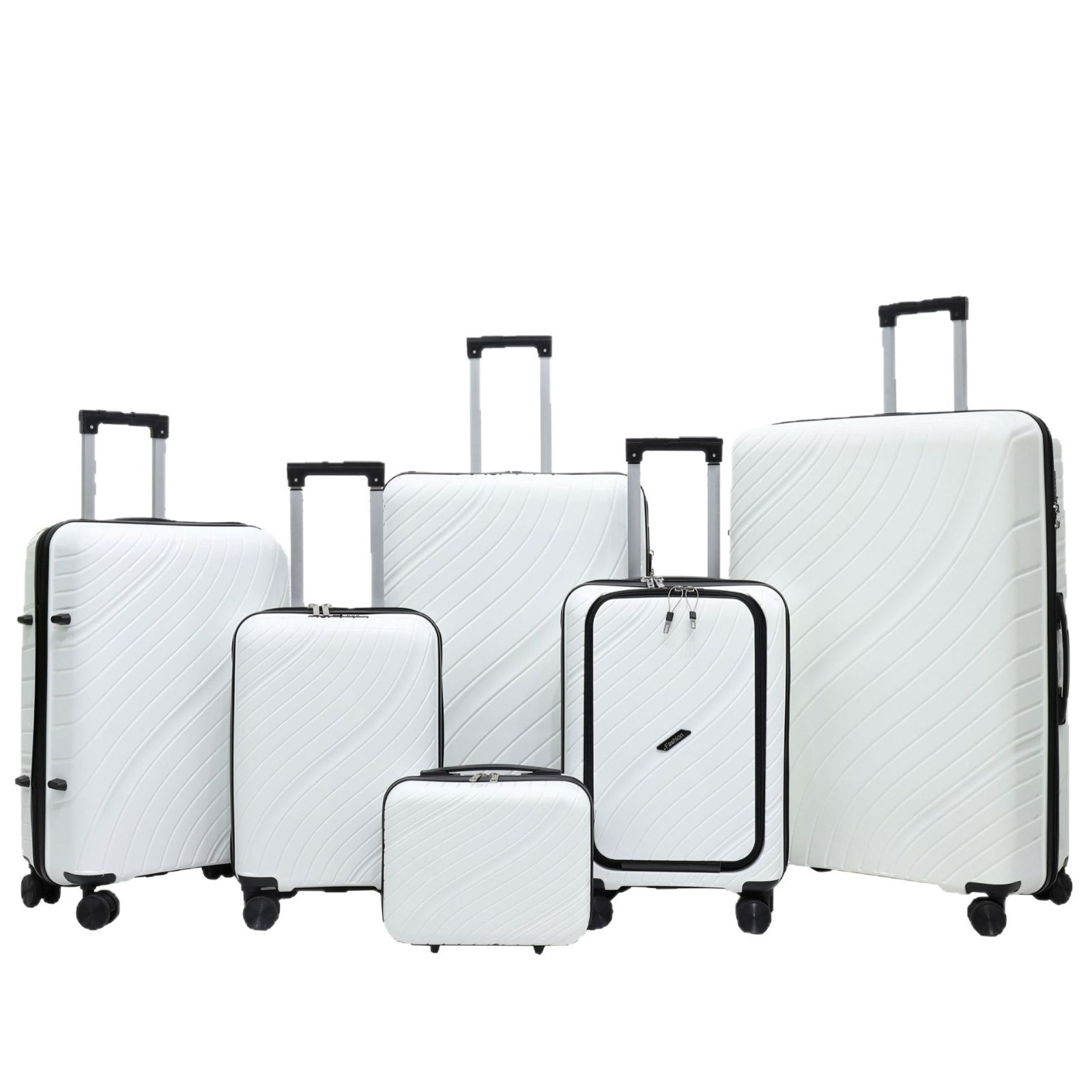 Custom Logo Silent Spinner Suitcase Business Travel Rolling Luggage Sets 5 Piece Shockproof Hard Cover Bag for Executive Trip