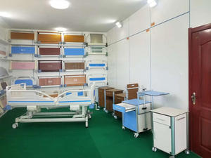 أثاث عيادة ومستشفى، خزانة جانبية سريرية طبي متنقلة من مادة abs مع طاولة قابلة للطي - Product Image 5