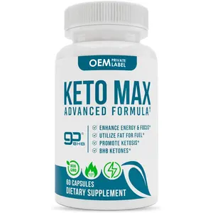 KETO BHB-cápsulas para perder peso, pastillas de dieta Keto, bloqueador de carburador Ketogenic, extracto de té verde, color blanco, Etiqueta Privada