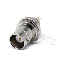 Los fabricantes chinos venden chasis de rosca externa de pared de silo hembra BNC con descuento para instalar conectores RF soldados en la cola