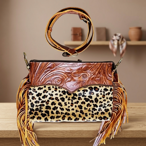 Pochette légère en cuir véritable pour femme avec fermeture éclair, double sangle, imperméable, écologique, durable, souple, portable, capacité 1L-3L, décontractée - Product Image 1