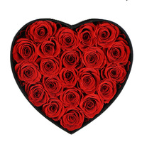 Cadeau pour la fête des mères, fleurs éternelles en gros, fleurs éternelles en boîte, roses naturelles préservées pour un cadeau de la Saint-Valentin