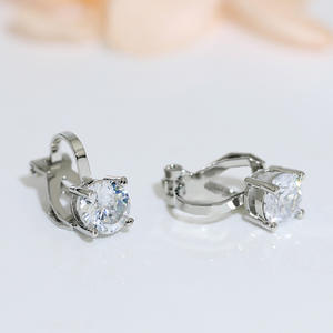 Haute qualité 6mm 18K plaqué or laiton <span class=keywords><strong>oreille</strong></span> Clips percé aimant bijoux de mariage pour femmes hommes plat mode <span class=keywords><strong>oreille</strong></span> Clip sur boucles d'oreilles - Product Image 4